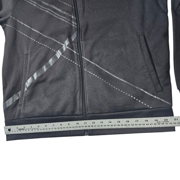 Puma Full-Zip Track Jacket With Graphic Stripes Mens Size XL Black - Picture 4 of 16